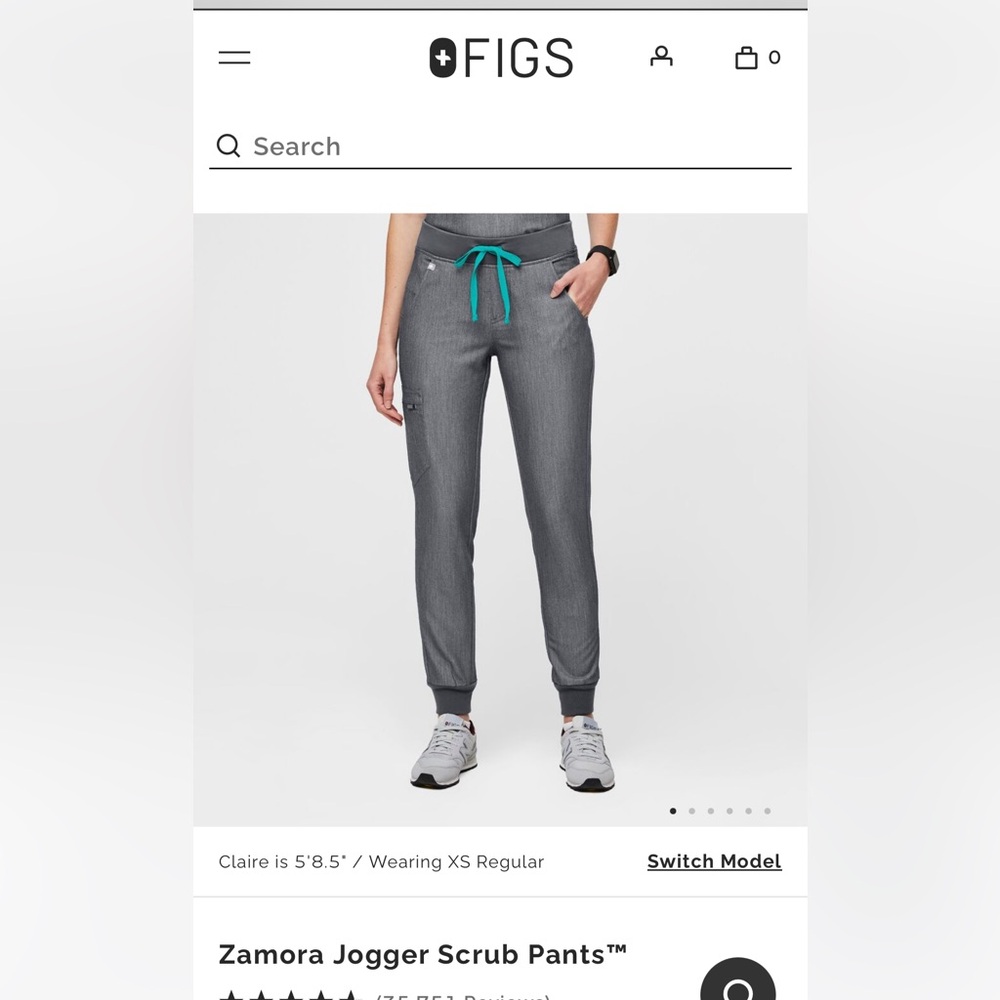 Figs Zomora Jogger Scrub Pants Large Graphite